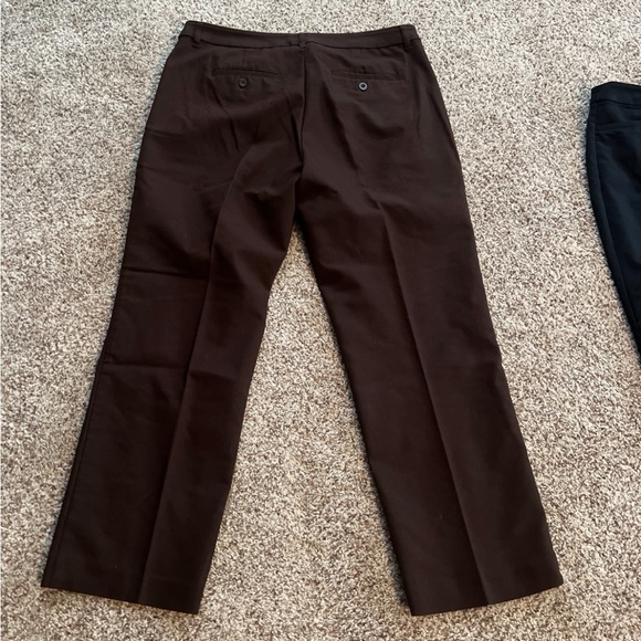 2 Pair Christopher & Banks Dress Pants Size 12 Short Brown & Black Straight leg - Picture 6 of 12